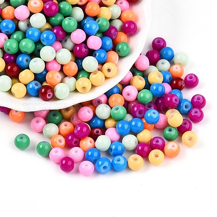 Выпечка окрашенные стеклянные бусины DGLA-Q020-6mm-M01-1