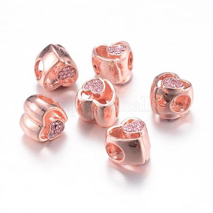 Alloy Rhinestone European Beads MPDL-T001-14F-1