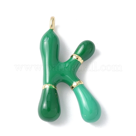 Латунь эмаль подвески KK-E093-03G-K-01-1