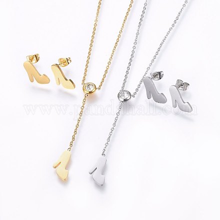 304 Stainless Steel Jewelry Sets SJEW-H137-14-1