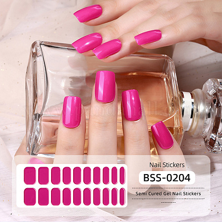 Pegatinas de uñas de cubierta completa de arte de uñas MRMJ-YWC0001-BSS-0204-1