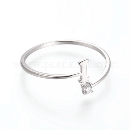 925 кольцо-манжета из серебра [925] пробы с родиевым покрытием STER-D033-01I-P-1
