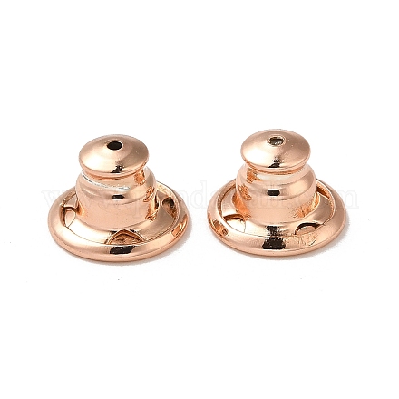 Rack Plating Brass Ear Nuts KK-G480-06RG-1