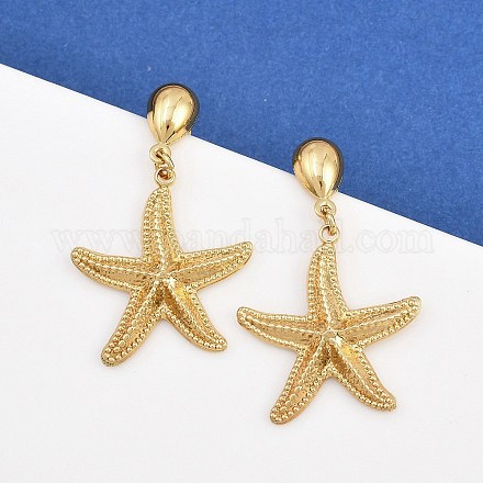 Серьги-гвоздики из нержавеющей стали 304 EJEW-P325-05A-G-1