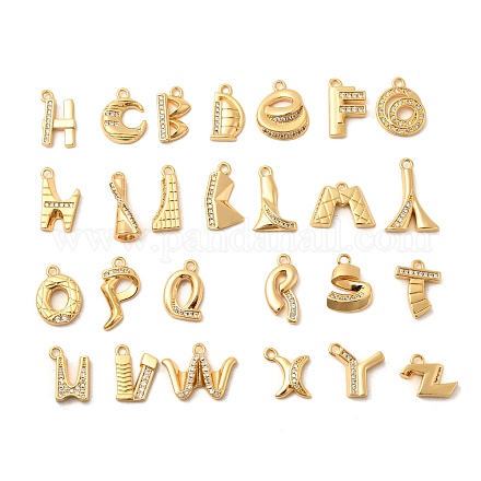 26шт латунные микропаве прозрачные кубические циркониевые подвески KK-C117-12G-1