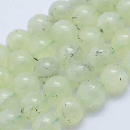 Chapelets de perles en préhnite naturelle G-L478-37-8mm-1