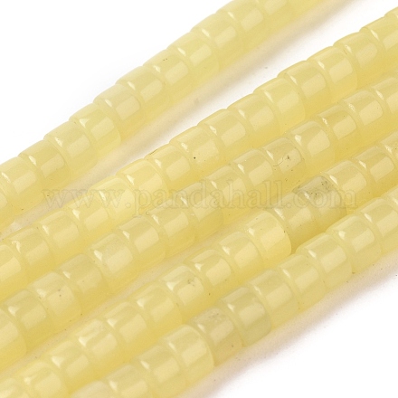 Natürliche Zitronen Jade Perlen Stränge G-F631-A23-1