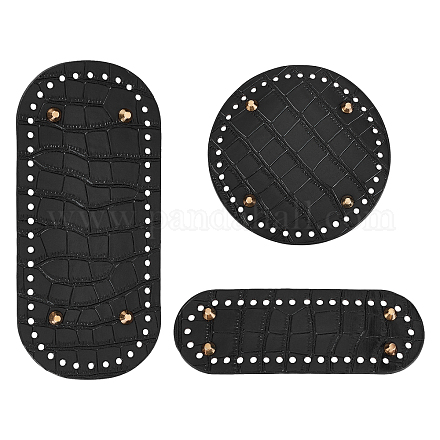 3 шт. 3 стиля из искусственной кожи с плоским круглым дном&nbsp;FIND-WR0004-43A-1