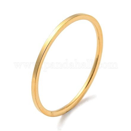Ion Plating(IP) 304 Stainless Steel Simple Plain Band Finger Ring for Women Men RJEW-F152-05G-B-1