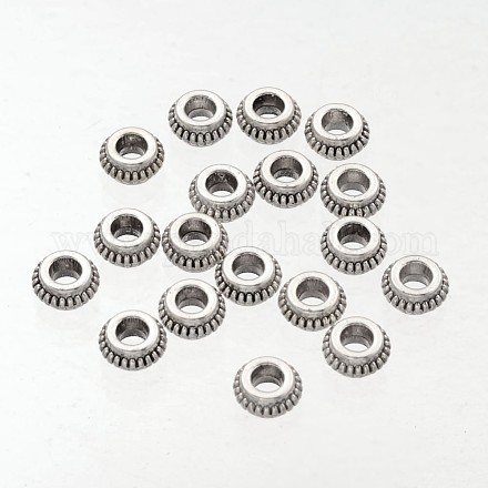 Donut tibetanische Perlen Silber Spacer AB777-1