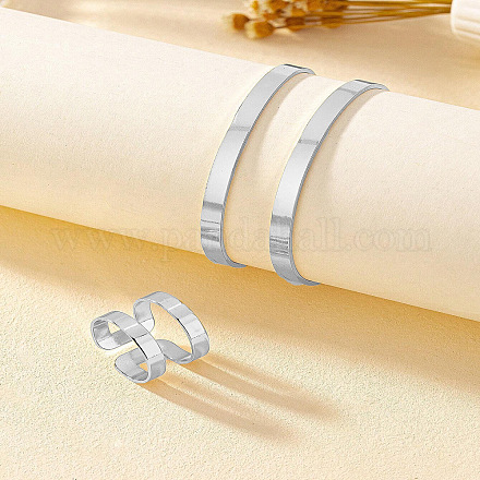 Двухслойные браслеты-манжеты и наборы колец-манжет из сплава FS-WG482F2-02-1