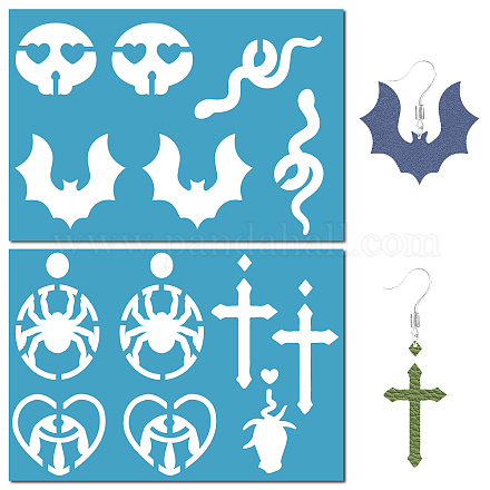 Акриловая серьга ручной работы шаблон DIY-WH0359-061-1