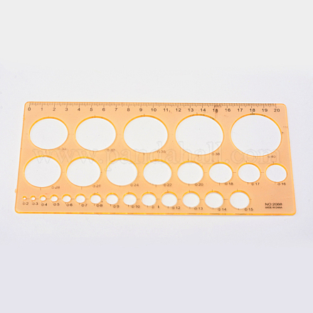 プラスチックDIYのペーパークイリングツール  砂茶色  210x105x1.5mm DIY-R067-22-1