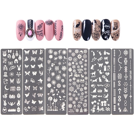 Stainless Steel Nail Art Stamping Plates MRMJ-R082-071-1