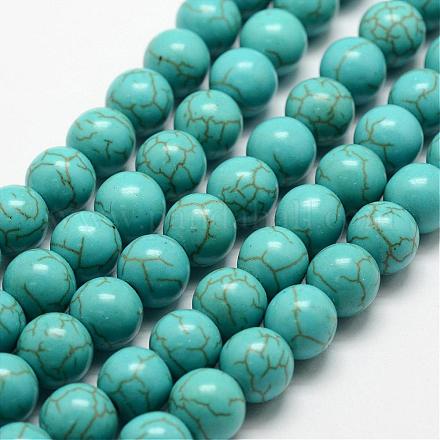 Synthetic Howlite Bead Strand G-P228-04-10mm-1