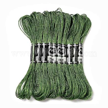 10 Skeins 12-Ply Metallic Polyester Embroidery Floss OCOR-Q057-A08-1