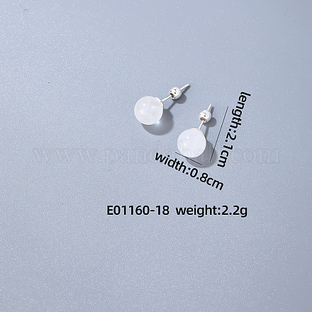 Модные серьги из нержавеющей стали с белыми кристаллами ручной работы VH6205-15-1