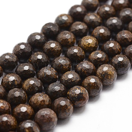Chapelets de perles en bronzite naturel G-G736-11-6mm-1