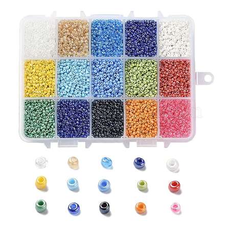 375g perles de rocaille en verre 15 couleurs SEED-JP0004-04-2mm-1