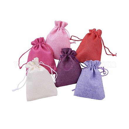 6 sacchetti di imballaggio di tela da imballaggio di colori ABAG-X0001-10x14-05-1