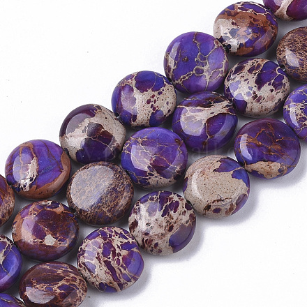 Brins de perles de jaspe impérial naturel G-S355-87A-03-1