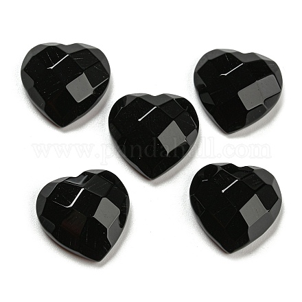 Cabochons aus natürlichem schwarzem Onyx G-P513-02A-01-1