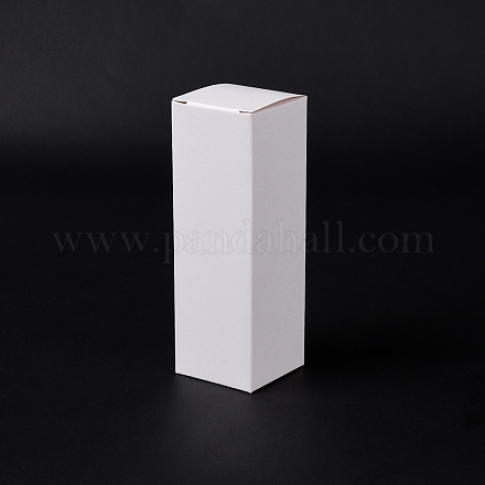 厚紙紙のギフトボックス  クッキー用  グッズ  ギフトストレージ  長方形  ホワイト  4x4x12cm CON-C019-02D-1