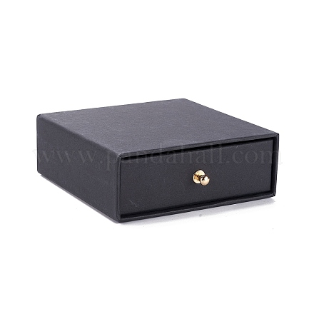 Boîte à bijoux à tiroir en papier carré CON-C011-03B-01-1