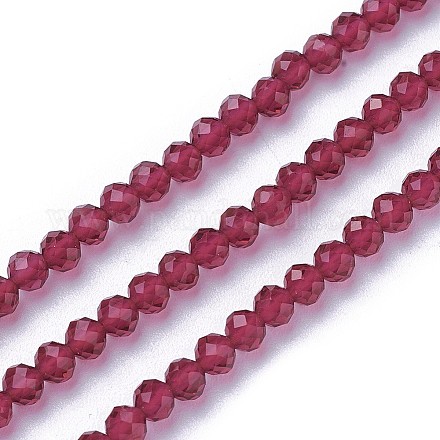 Facettierte Glasperlen Stränge X-G-F619-09D-3mm-1