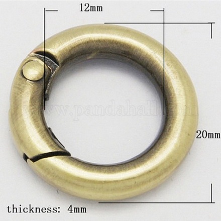 Alloy Spring Gate Rings X-PALLOY-H245-AB-1