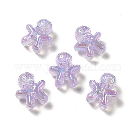 Placage uv perles acryliques irisées arc-en-ciel PACR-M002-11E-1