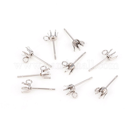 Accessoires de puces d'oreilles en 304 acier inoxydable STAS-I150-05E-P-1