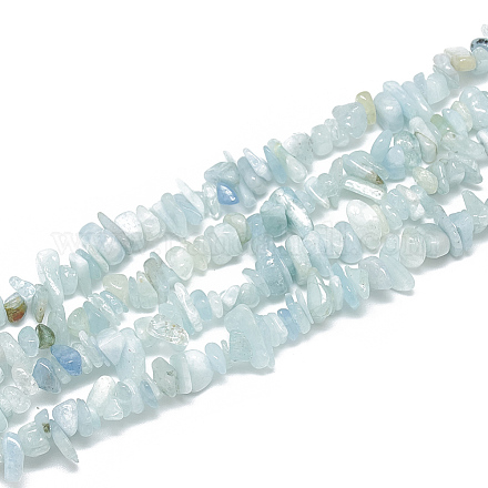 Chapelets de perles en aigue-marine naturelle G-S314-32-1
