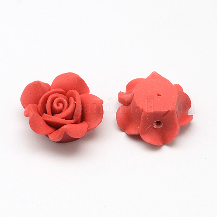 Ручной полимерные глины цветок бусины CLAY-Q221-19B-02-1
