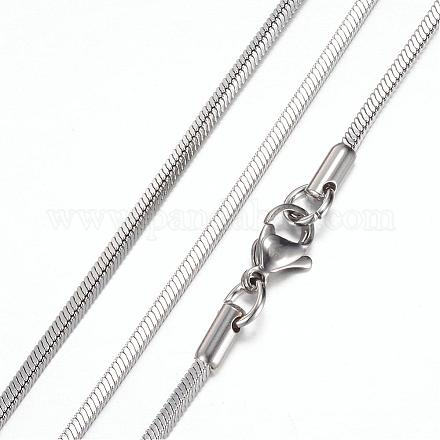 304 нержавеющая сталь елочка цепи ожерелья STAS-G083-07P-1