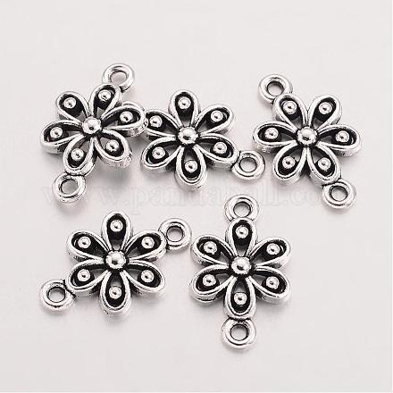 Tibetan Style Alloy Flower Links connectors TIBE-Q037-009-RS-1