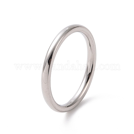 201 простое тонкое однотонное кольцо из нержавеющей стали для женщин RJEW-I089-27P-1