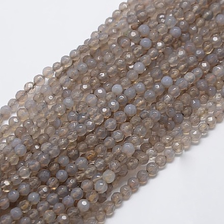Natural Agate Round Beads Strand X-G-L084-4mm-08-1