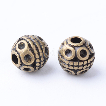 Perles en alliage de style tibétain X-TIBE-Q063-120AB-NR-1