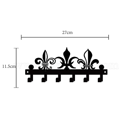 Perchas de gancho montadas en la pared de hierro AJEW-WH0156-107-1
