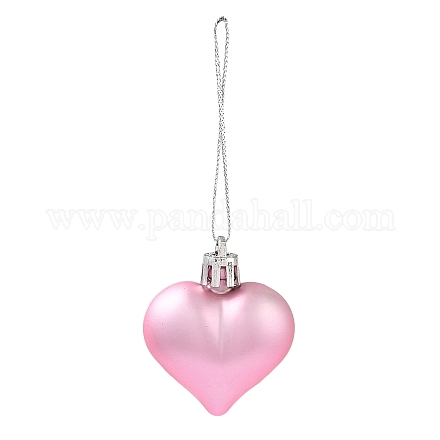 Décorations de pendentifs en forme de cœur en plastique galvanisé pour la saint-valentin KY-D020-02F-1