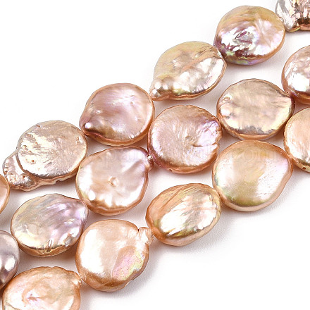 Naturales keshi abalorios de perlas hebras PEAR-S012-23B-1-1