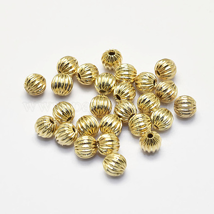 Perlas corrugadas de latón chapado de larga duración X-KK-K193-105G-NF-1