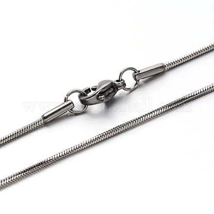 Colliers de chaînes de serpent en 304 acier inoxydable NJEW-O058-21P-1