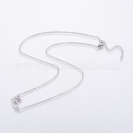 Stainless Steel Pendant Necklaces NJEW-I106-06S-1