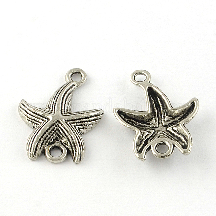 Tibetan Style Alloy Starfish Links connectors TIBEP-R345-02AS-NR-1