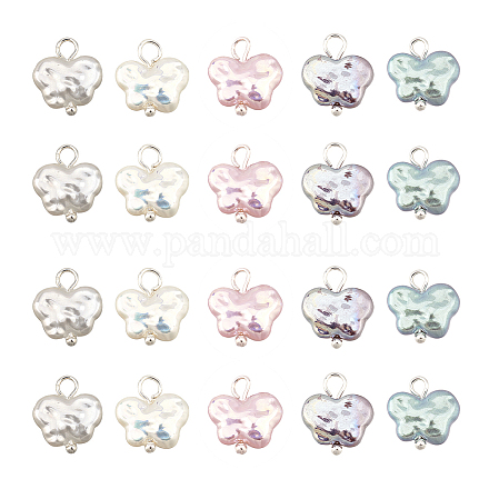 Arricraft 20 pièces 5 couleurs abs plastique imitation perle pendentifs OACR-AR0001-13-1
