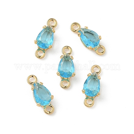 Шармы-соединители из латуни с паве из кубического циркония KK-Z136-46G-02-1