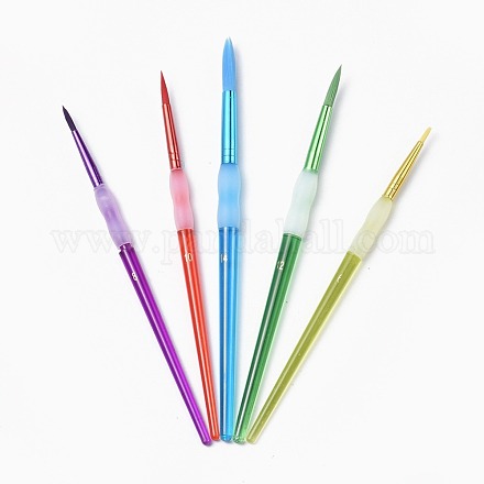Ensembles de stylos pinceaux en plastique AJEW-L074-07-1