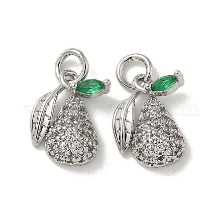 Подвески из латуни с микропаве из циркония KK-R210-18P-1